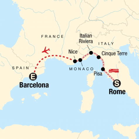 Mediterranean Express - Tour Map