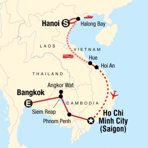 Essential Vietnam & Cambodia - Tour Map