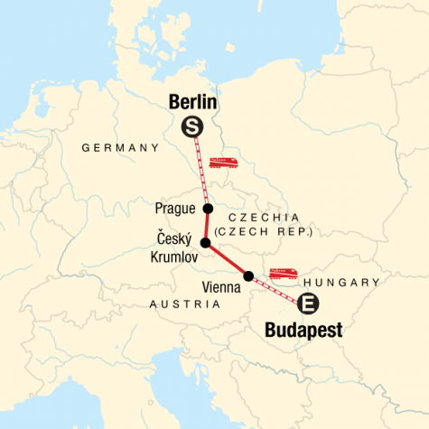 Explore Central Europe - Tour Map