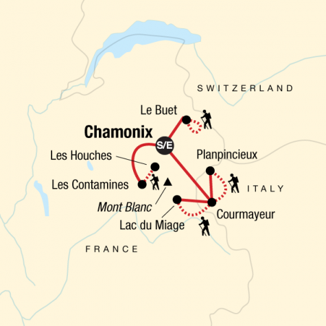 Mont Blanc Explorer - Tour Map