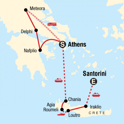 Best of Greece - Tour Map