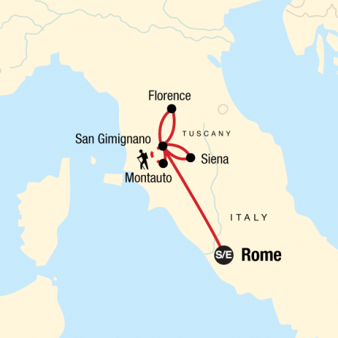 Local Living Italy—Tuscany San Gimignano - Tour Map