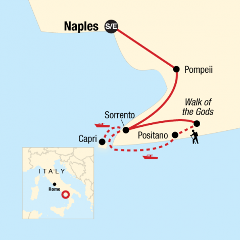 Local Living Italy—Sorrento - Tour Map