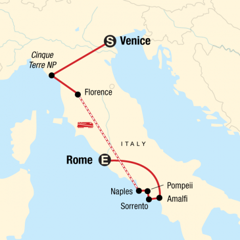 Iconic Italy - Tour Map