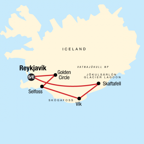 Explore Iceland - Tour Map