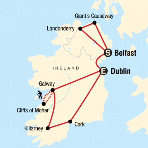 Ireland Explorer - Tour Map