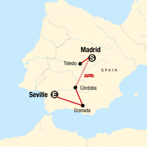 Discover Moorish Spain - Tour Map