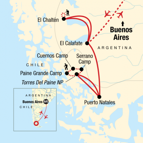 Hike Patagonia In Depth - Tour Map