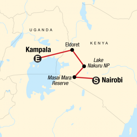 Kenya Overland Adventure - Tour Map