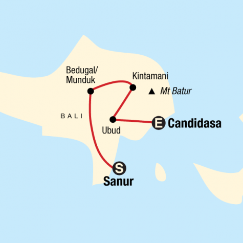 Classic Bali - Tour Map