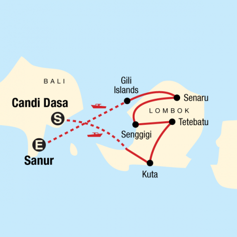 Classic Lombok - Tour Map