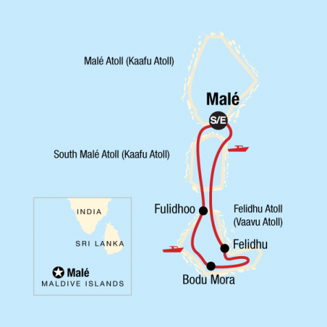Maldives Dhoni Cruise - Tour Map