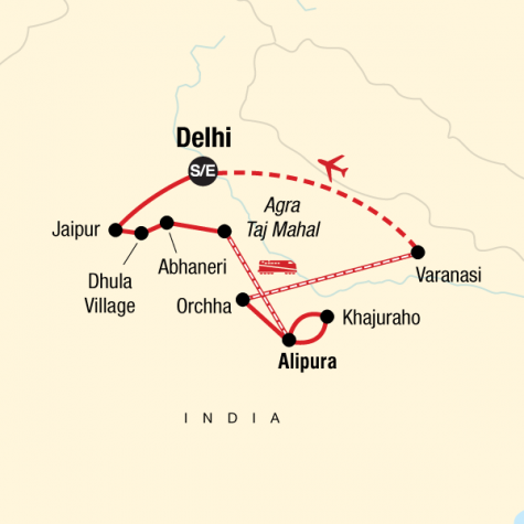 Essential India - Tour Map