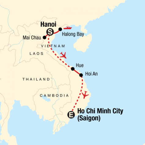 Explore Vietnam - Tour Map