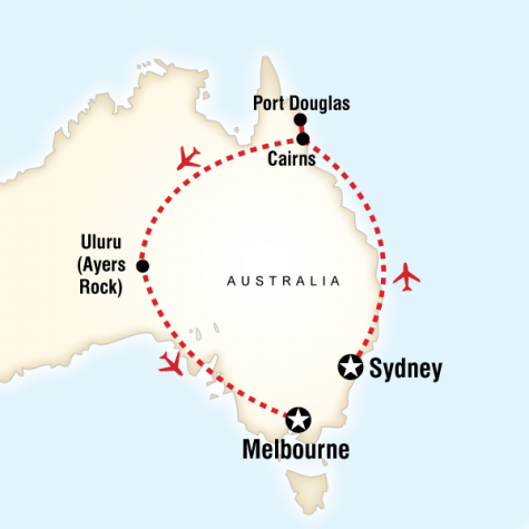 Explore Australia - Tour Map