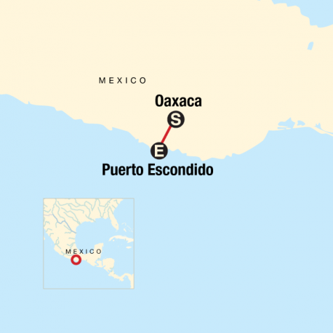 Oaxaca Day of the Dead & Puerto Escondido - Tour Map