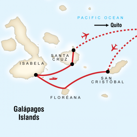 Galápagos Adventure - Tour Map