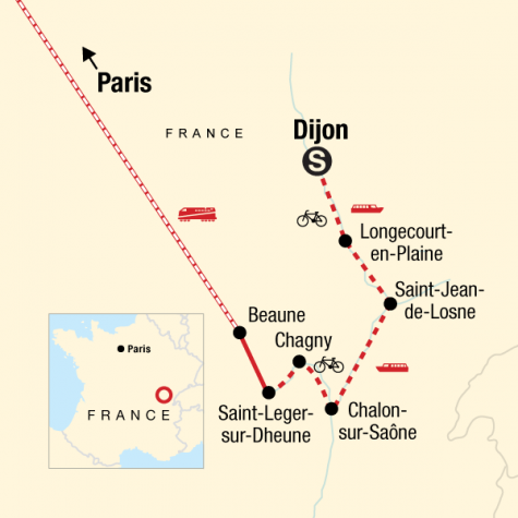 Quintessential Burgundy - Tour Map