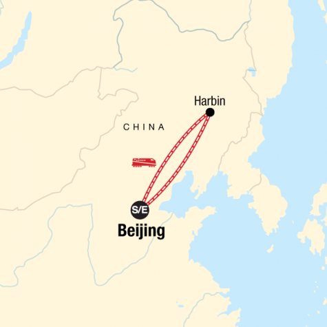 Experience Harbin Ice Festival & Beijing - Tour Map