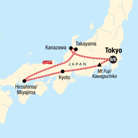Discover Japan - Tour Map