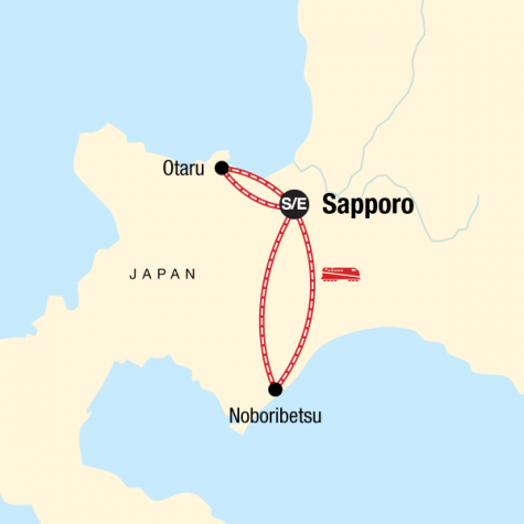 Sapporo Snow Festival & Hokkaido Highlights - Tour Map