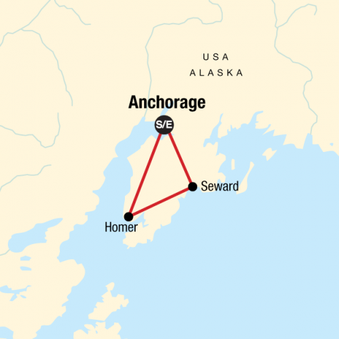 Camping Alaska's Kenai Peninsula - Tour Map