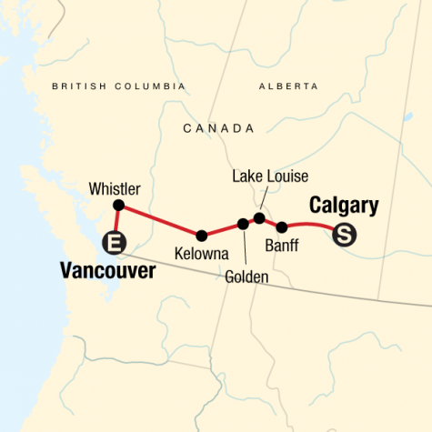Canadian Rockies Express - Tour Map