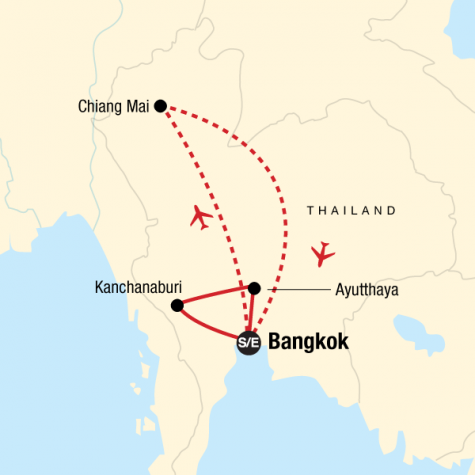 Thailand Journey - Tour Map