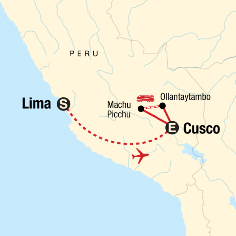 Machu Picchu In Style - Tour Map