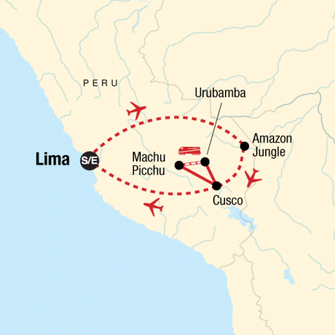 Peru Family Experience - Tour Map