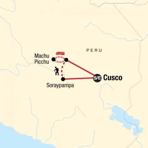 Salkantay Trek & Machu Picchu - Tour Map