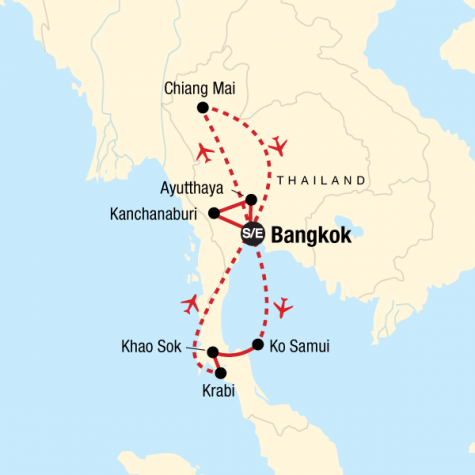 Iconic Thailand - Tour Map