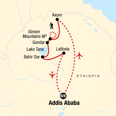 Discover Ethiopia - Tour Map