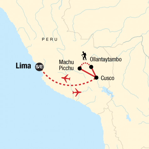 Inca Discovery Plus - Tour Map