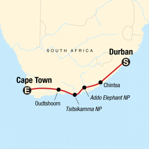 South Africa Discoverer - Tour Map