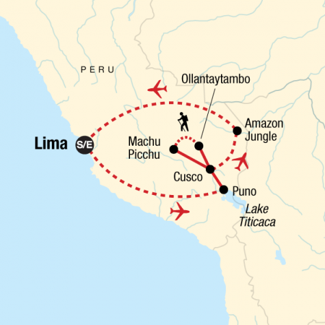 Peru Panorama - Tour Map