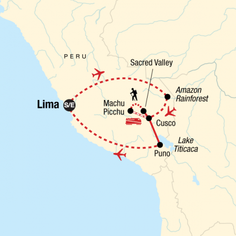 Iconic Peru - Tour Map