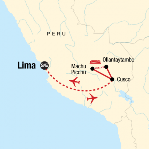 Machu Picchu Adventure - Tour Map