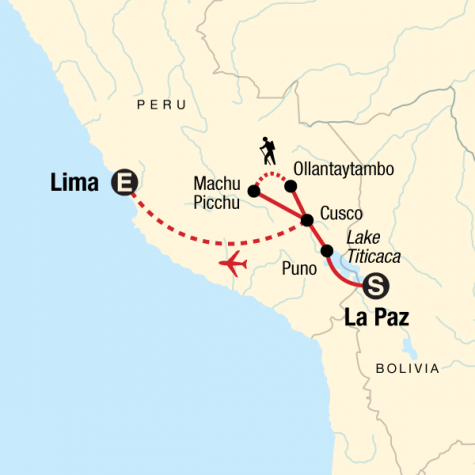 Inca Empire - Tour Map