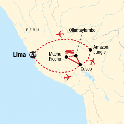 The Inca Journey - Tour Map
