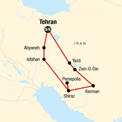 Iran - Discover Persia - Tour Map