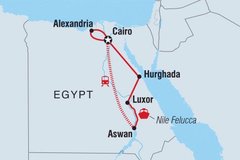 Explore Egypt - Tour Map