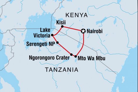 Serengeti Trail - Tour Map