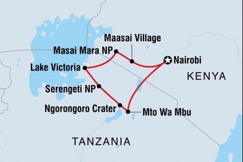 Essential East Africa - Tour Map