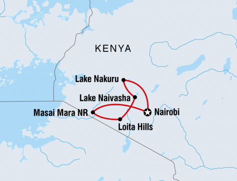 Kenya Family Safari - Tour Map