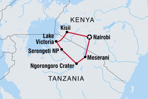 Tanzania Family Safari - Tour Map