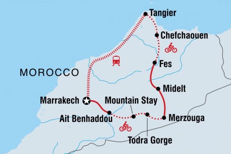 Cycle Morocco - Tour Map