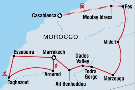 Epic Morocco - Tour Map