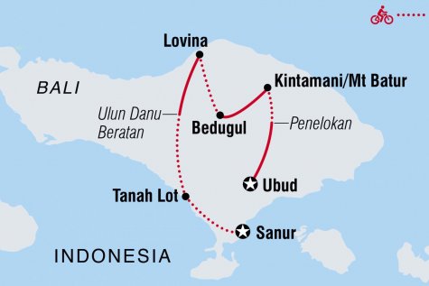 Cycle Bali - Tour Map