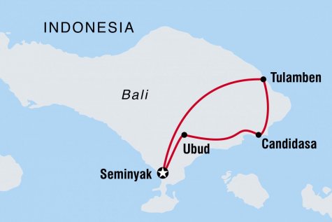 Classic Bali - Tour Map
